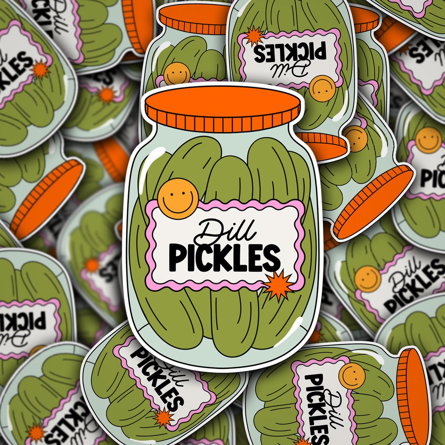 Vinyl Decal Jar Of Dill Pickles