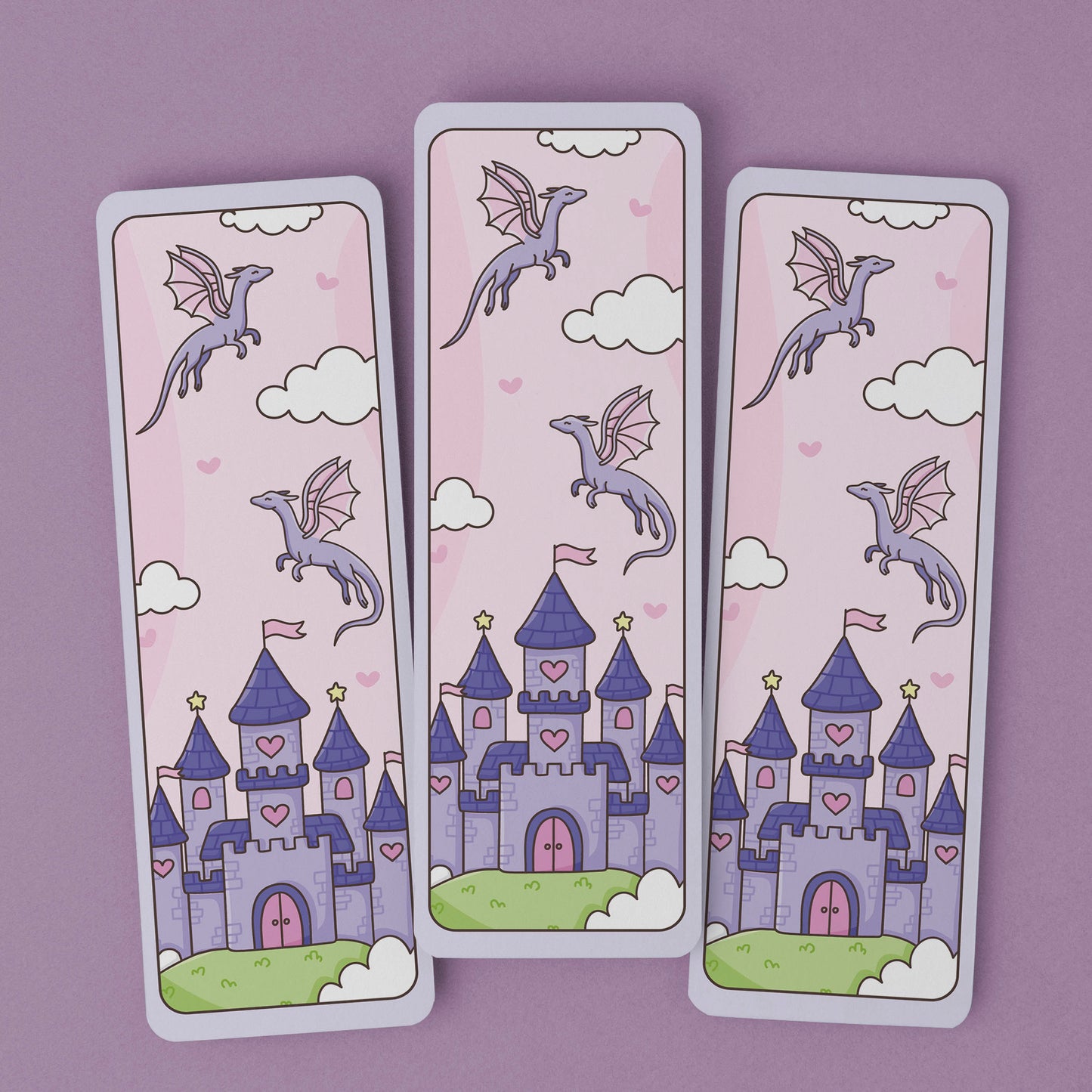 Bookmark Fantasy Castle & Dragons