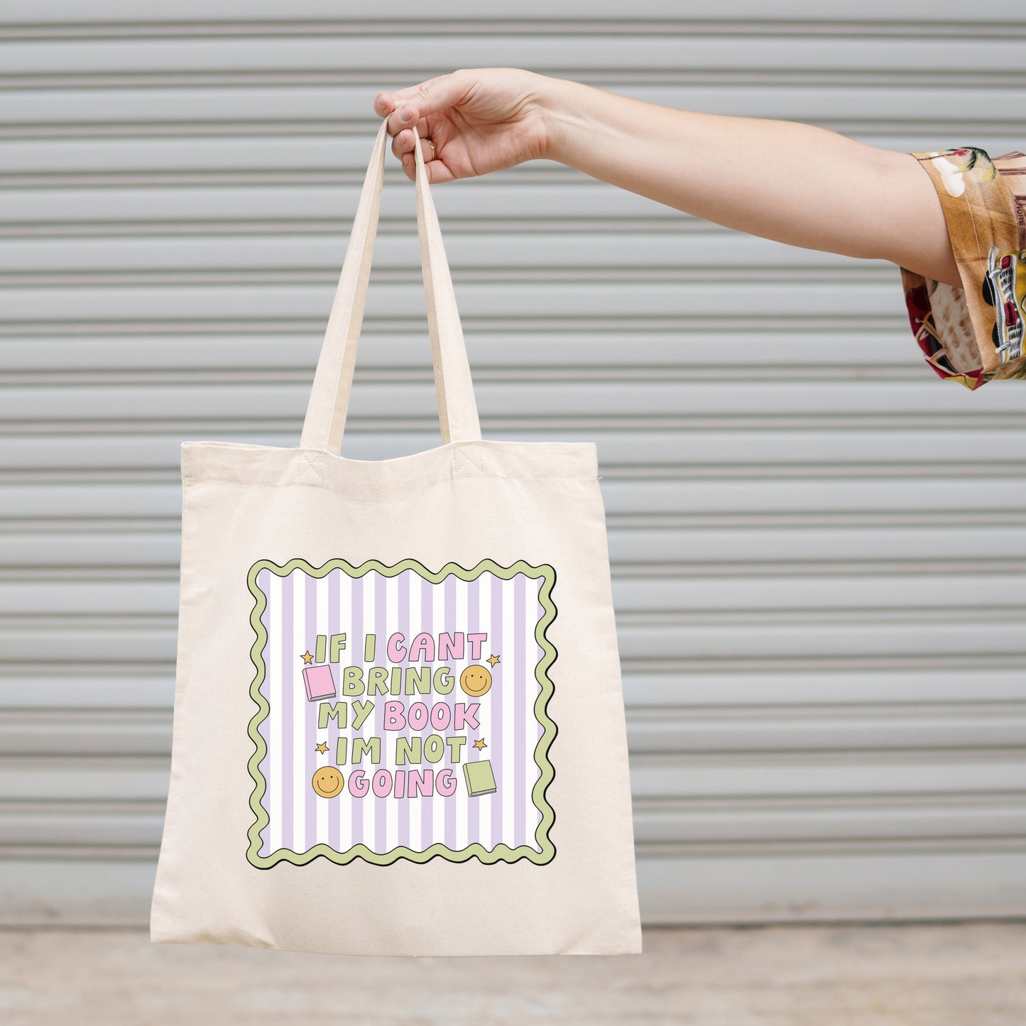 Canvas Tote Bag, If I Can't Bring My Books I'm Not Going