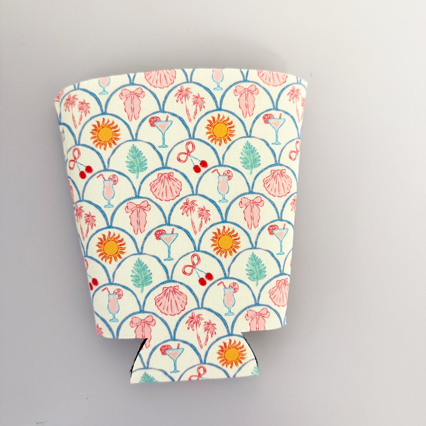 Iced Coffee Sleeve, Summer Icons Pattern