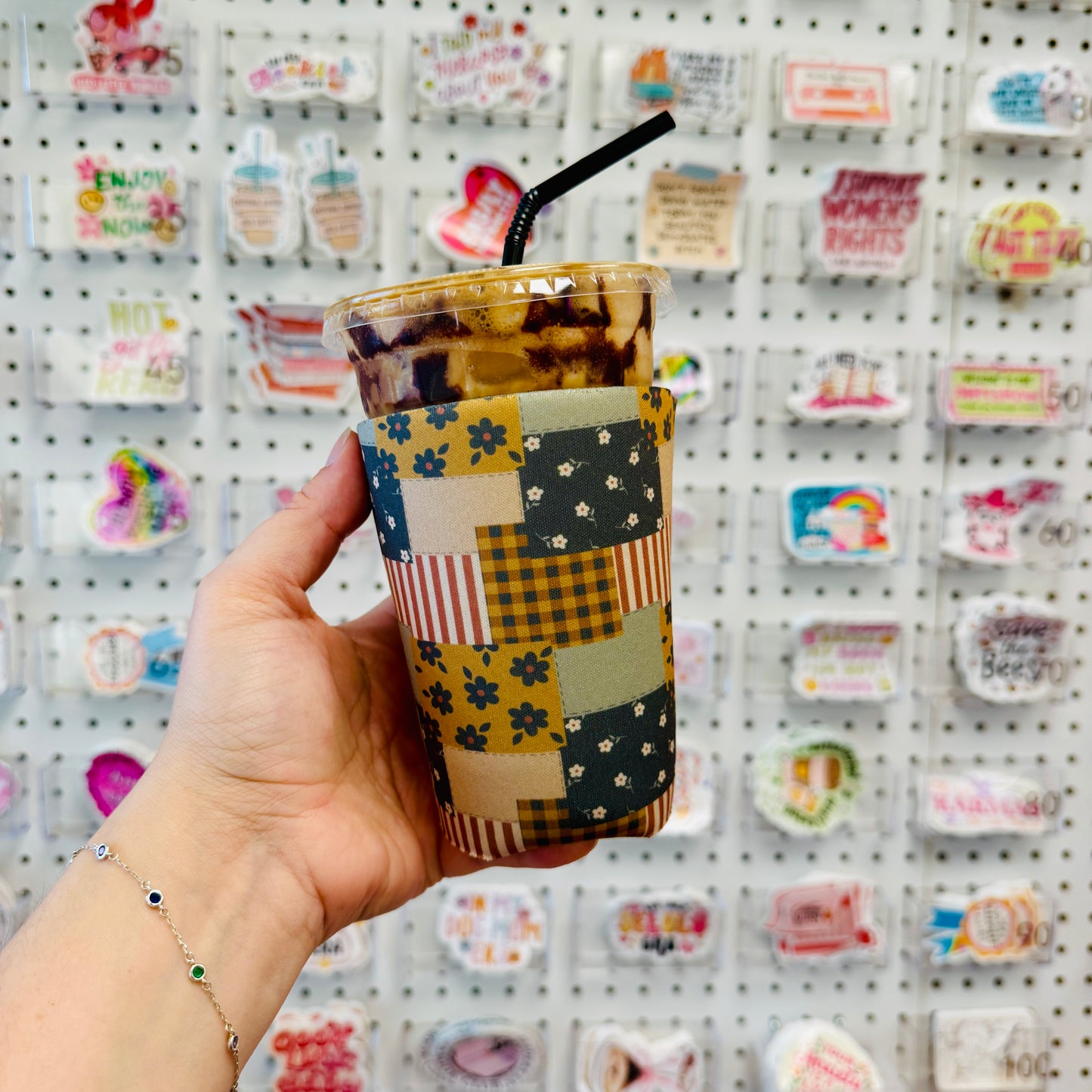 Iced Coffee Sleeve, Fall Scraps Pattern