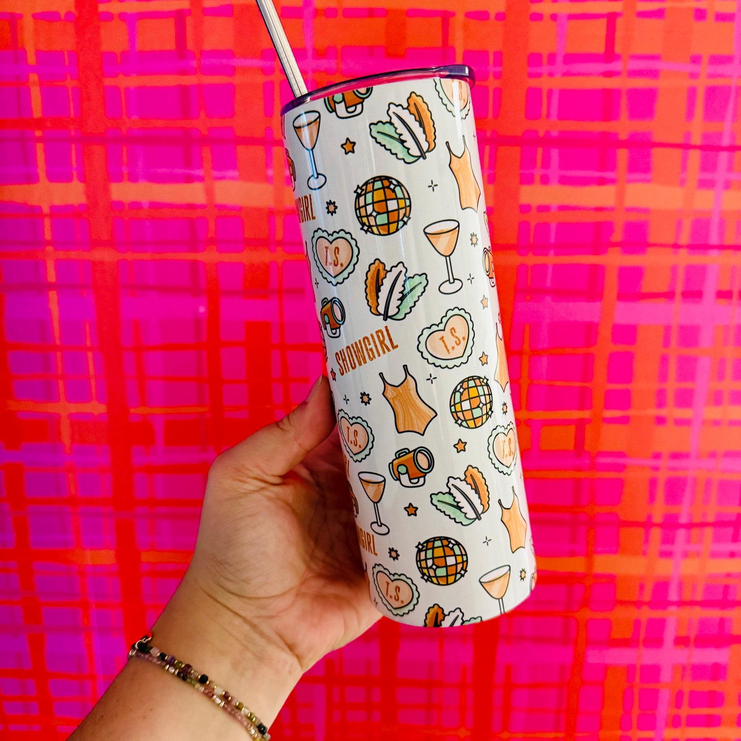 20 oz Skinny Tumbler, 12th Album Icons