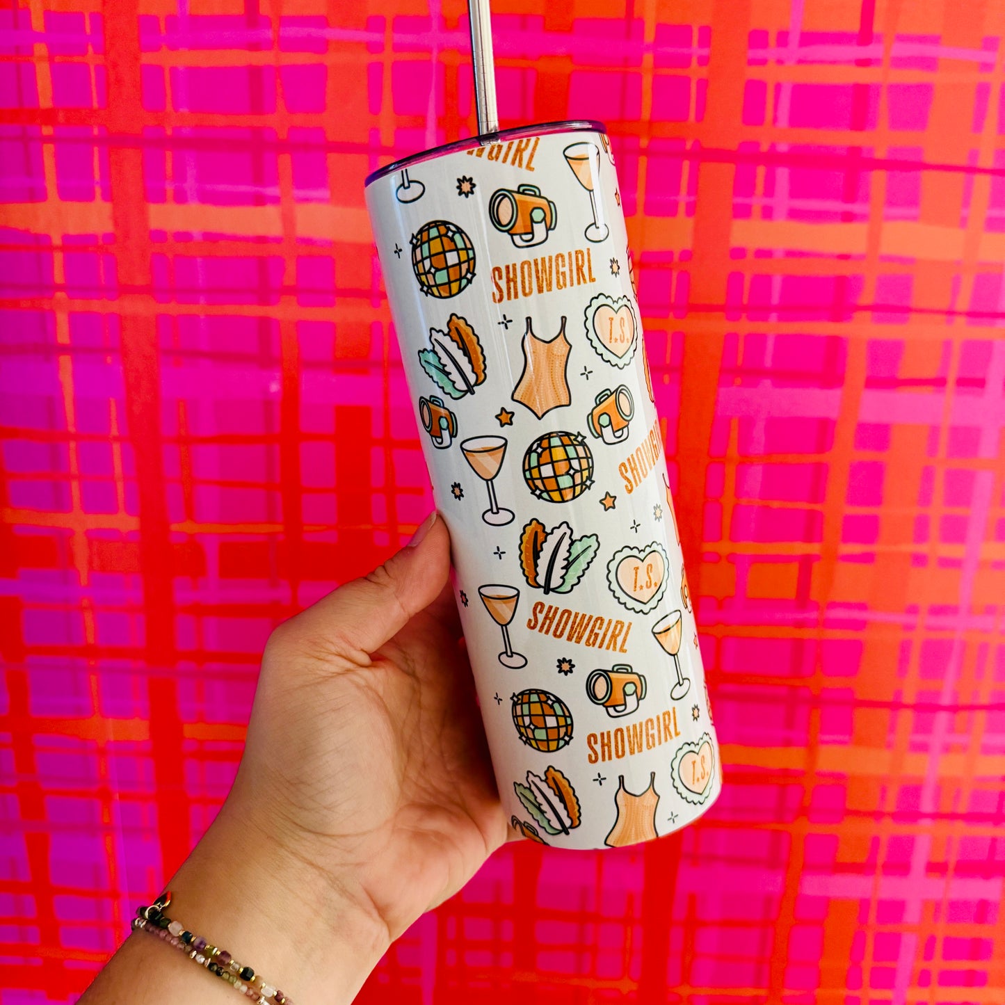 20 oz Skinny Tumbler, 12th Album Icons