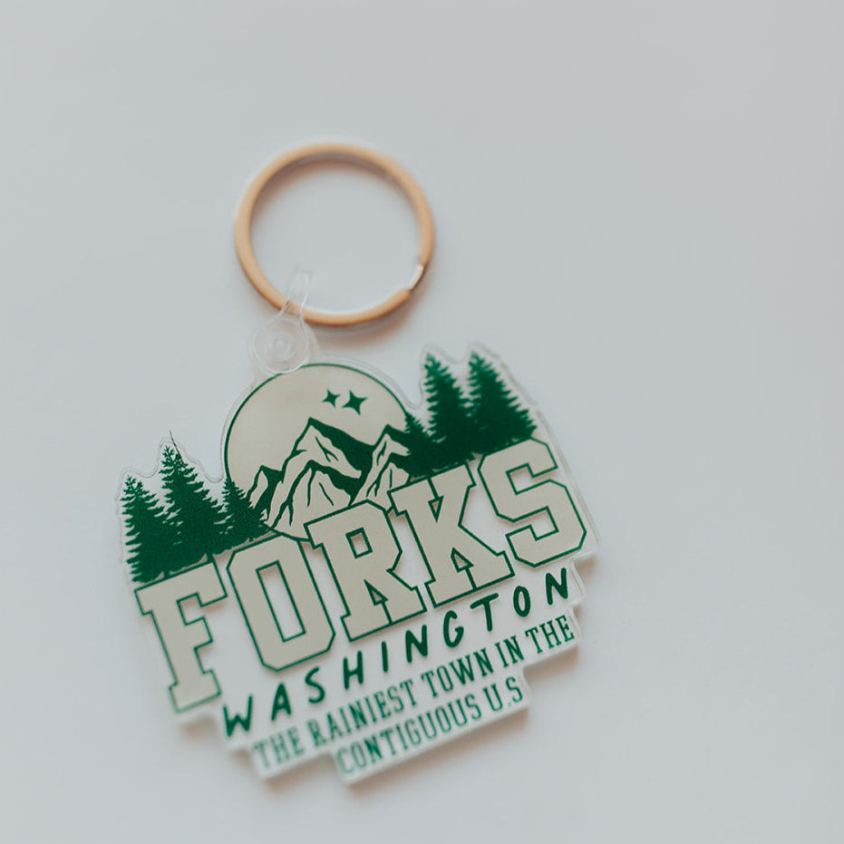 Acrylic Keychain, Forks Washington