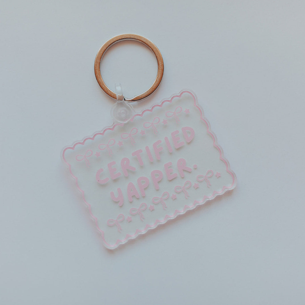 Acrylic Keychain, Certified Yapper
