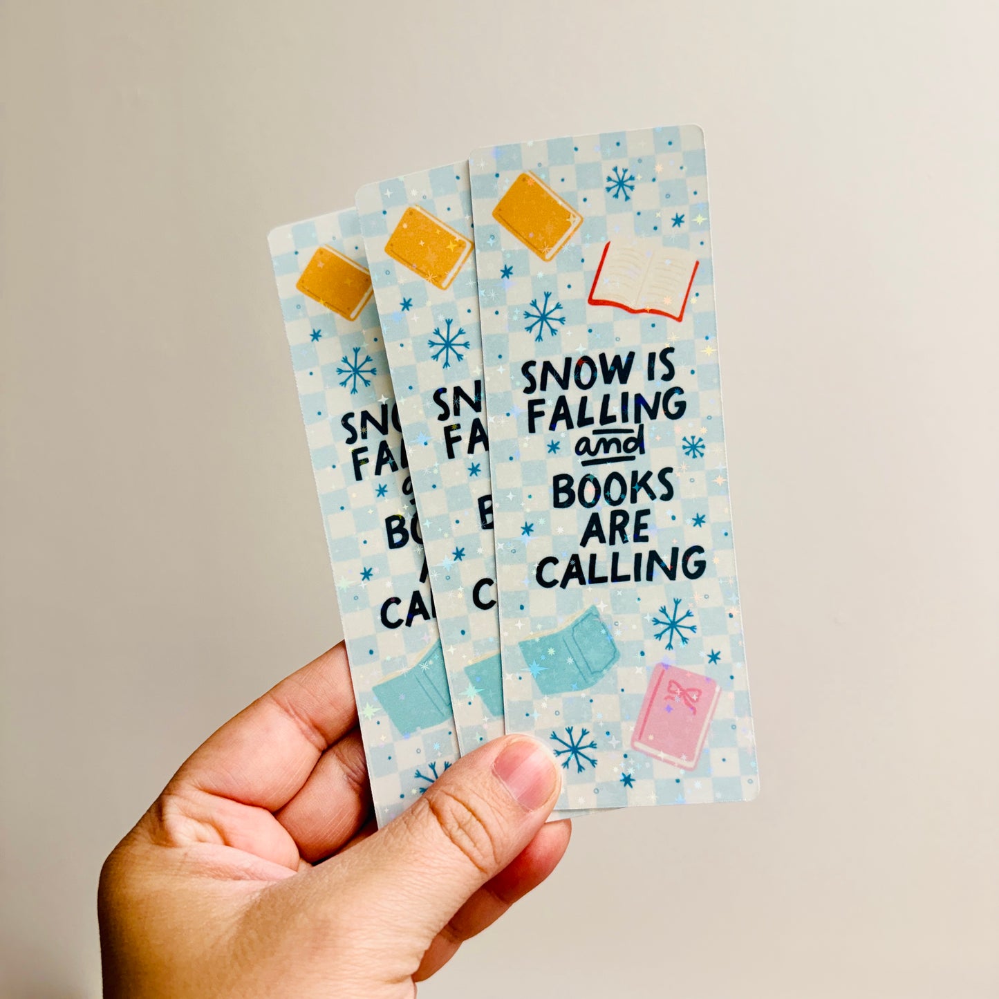 Bookmark Snow Is Falling And Books Are Calling