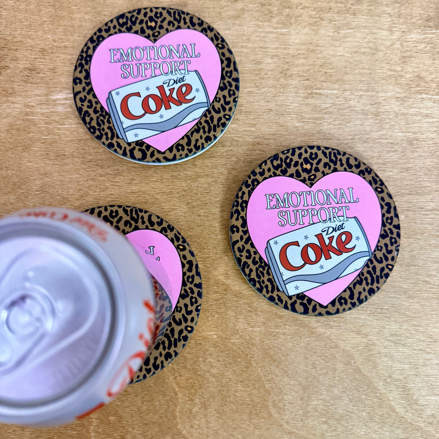 Ceramic Drink Coaster, Emotional Support Diet Coke