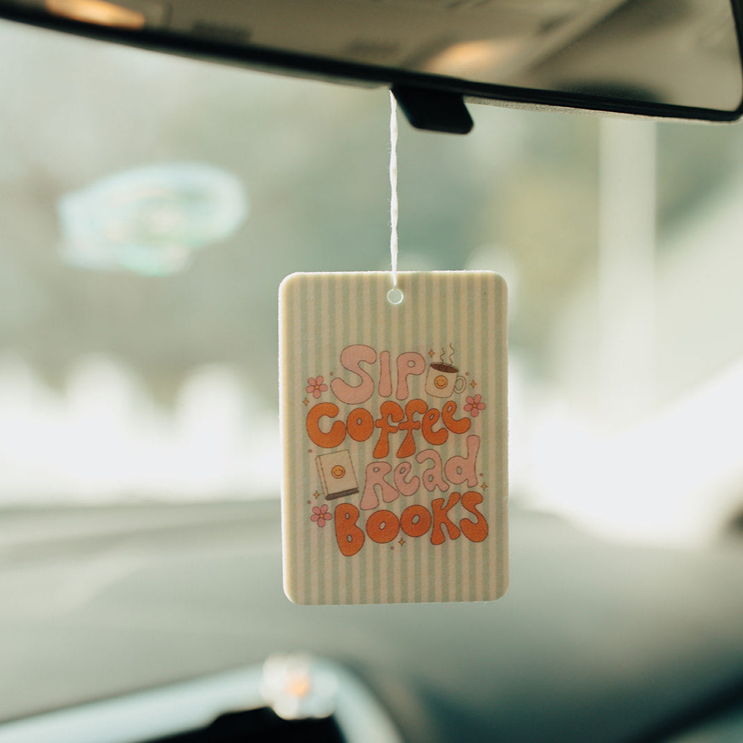 Car Air Freshener, Sip Coffee, Read Books