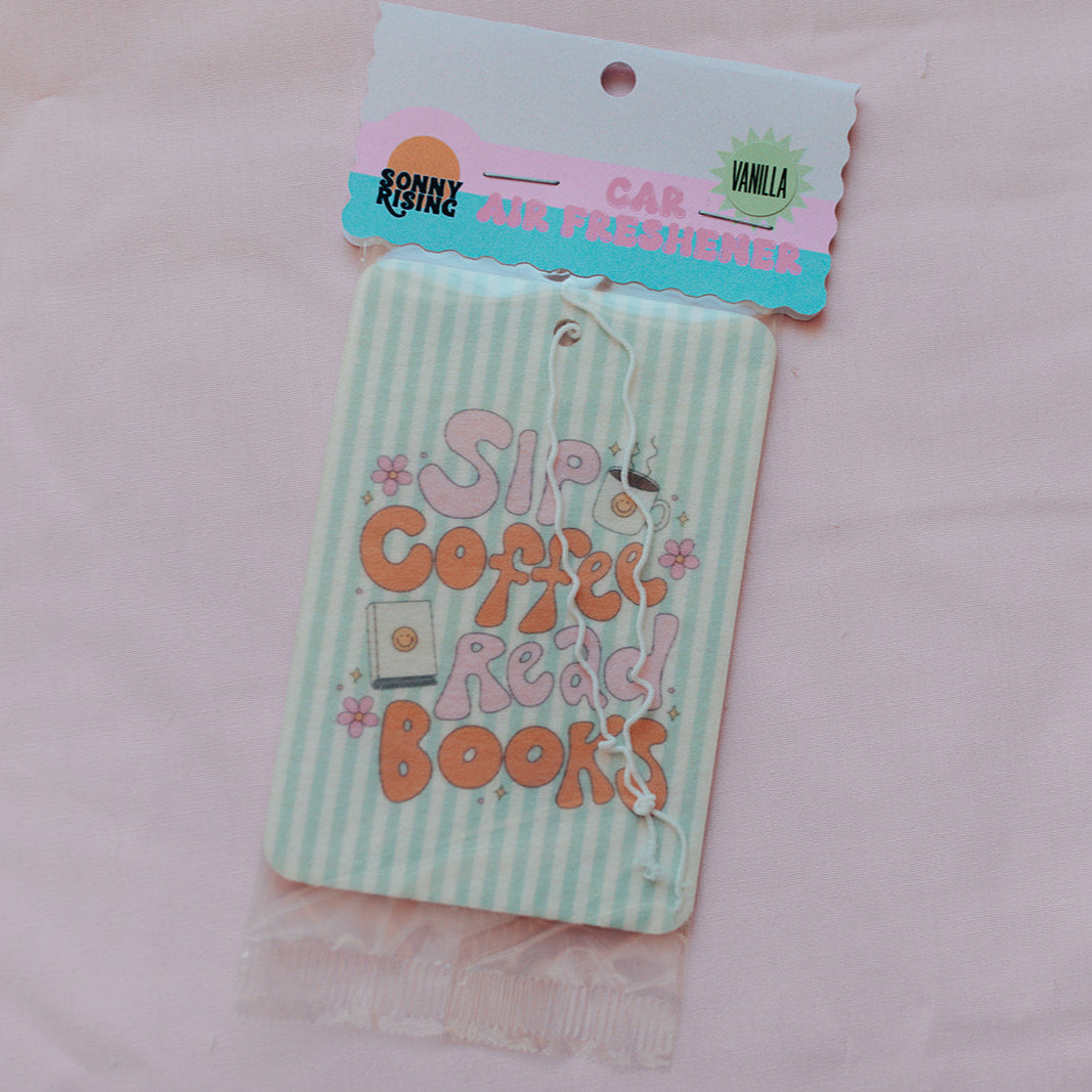 Car Air Freshener, Sip Coffee, Read Books