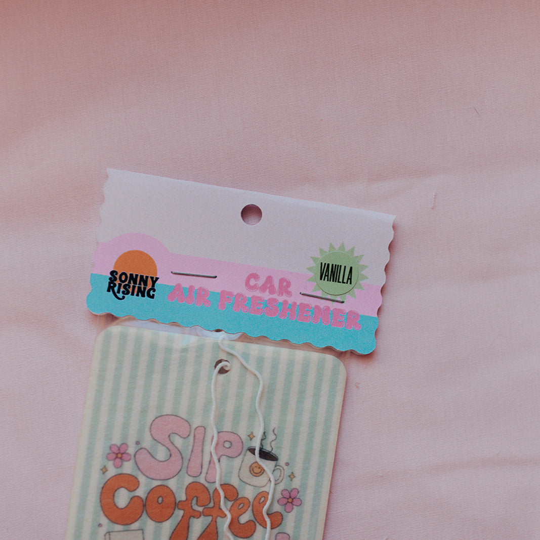 Car Air Freshener, Sip Coffee, Read Books
