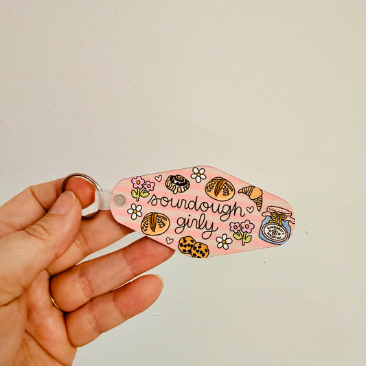 Motel Style Keychain, Sourdough Girly