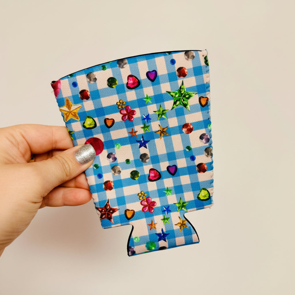 Iced Coffee Sleeve, Whimsy Pattern