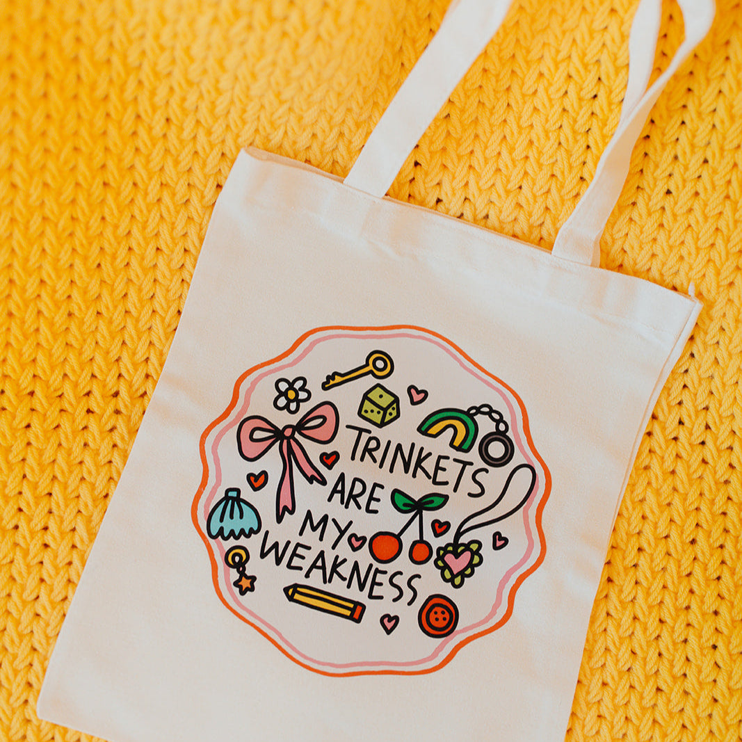 Canvas Tote Bag, Trinkets Are My Weakness