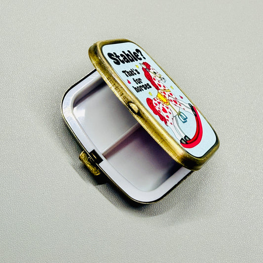 Purse Pill Box, Stable? That's For Horses