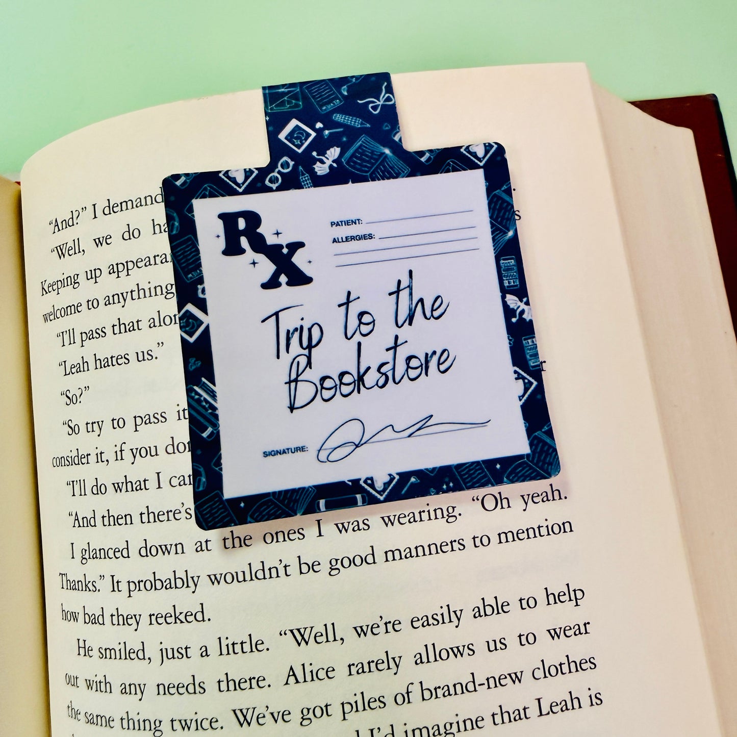 Magnetic Bookmark, RX Trip To The Bookstore