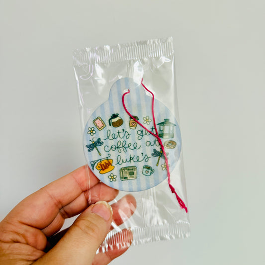 Car Air Freshener, Let's Get Coffee At Luke's