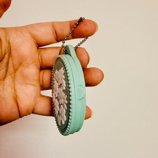 Bag Charm, Add Your Own Photos Floral Locket