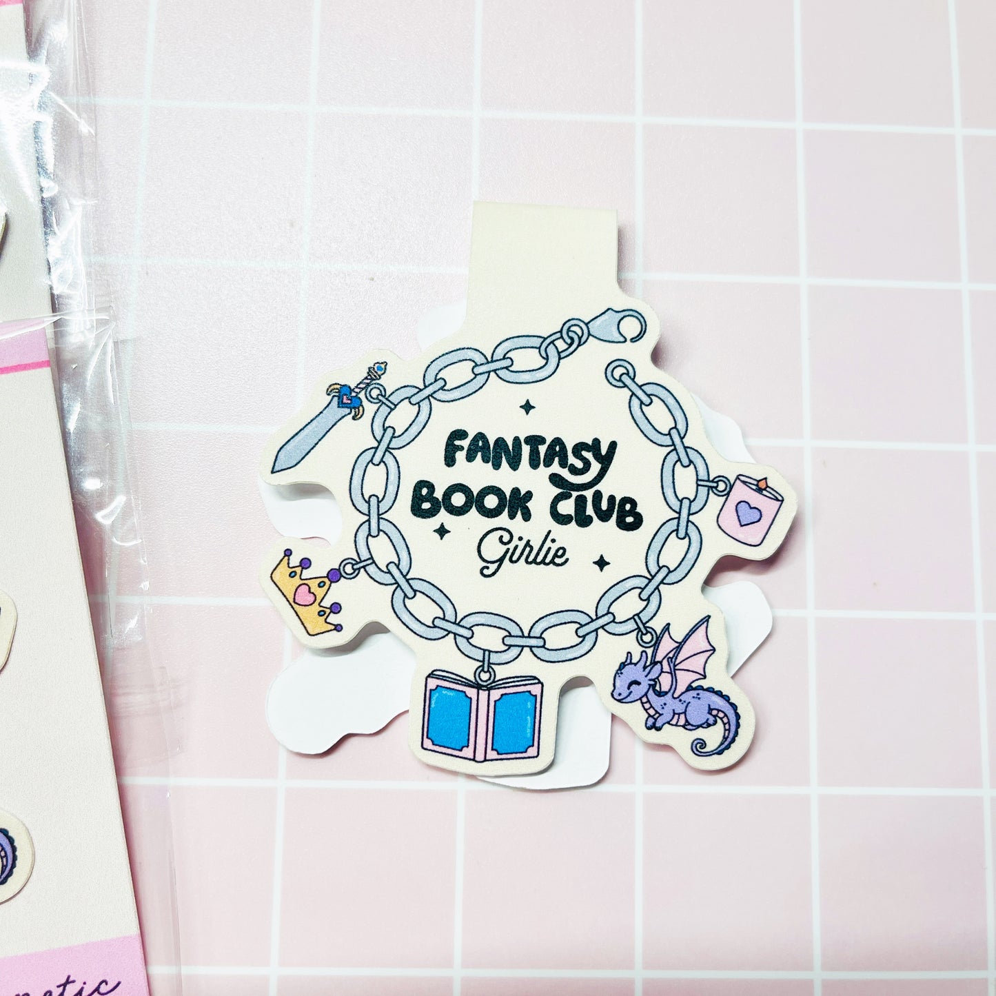 Magnetic Bookmark, Fantasy Book Club Charm Bracelet