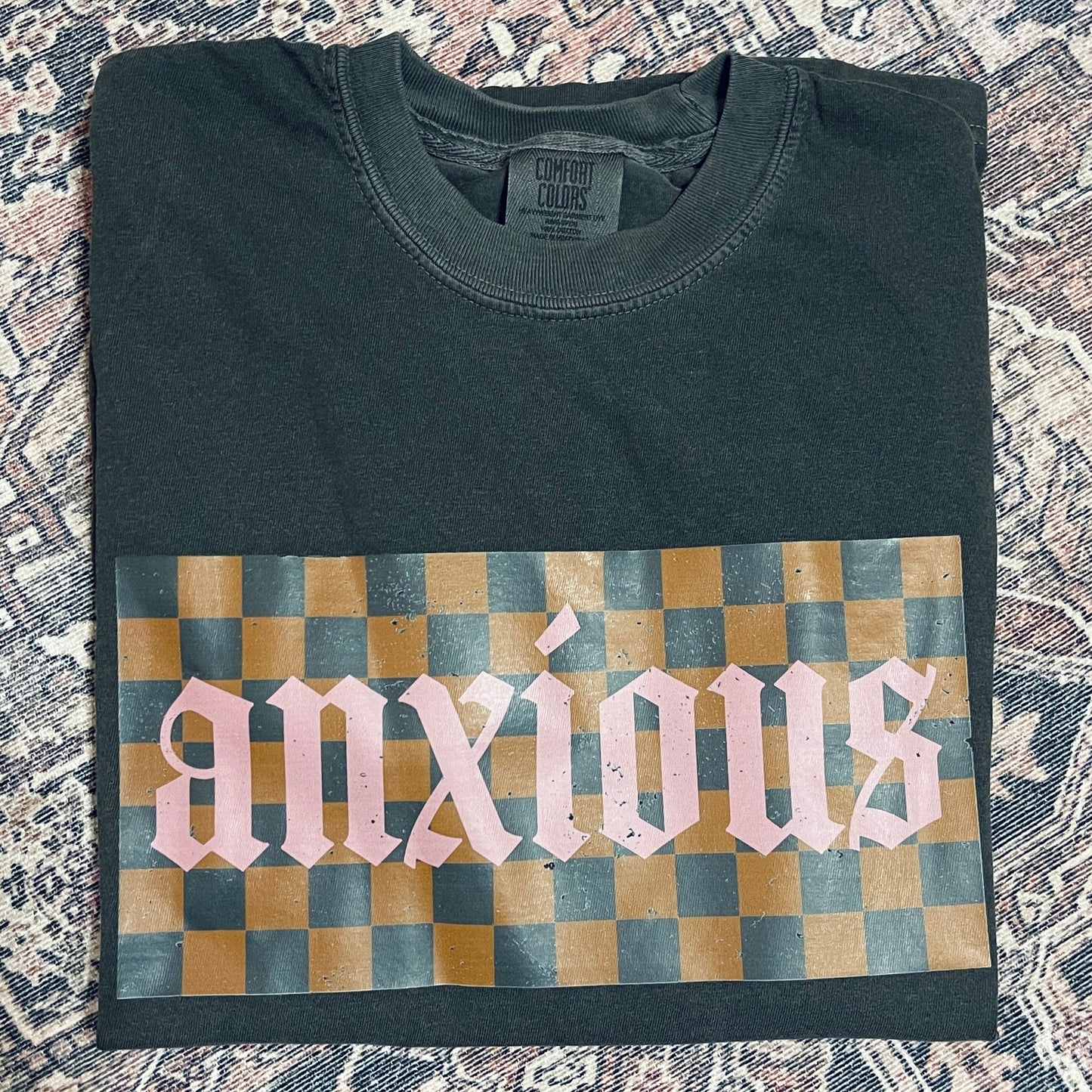 Anxious Checker Block Tee