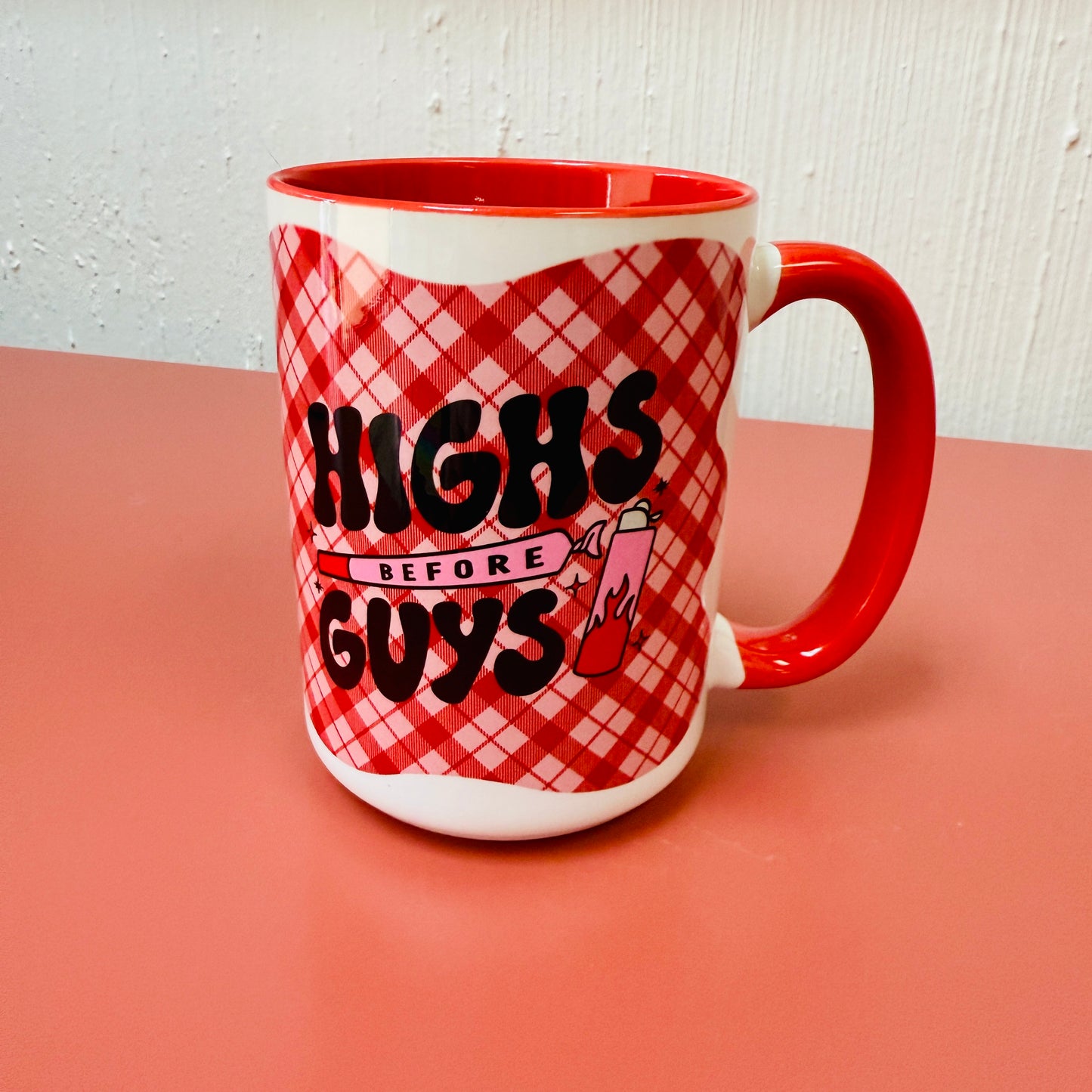15 oz Mug, Highs Before Guys With Red Handle