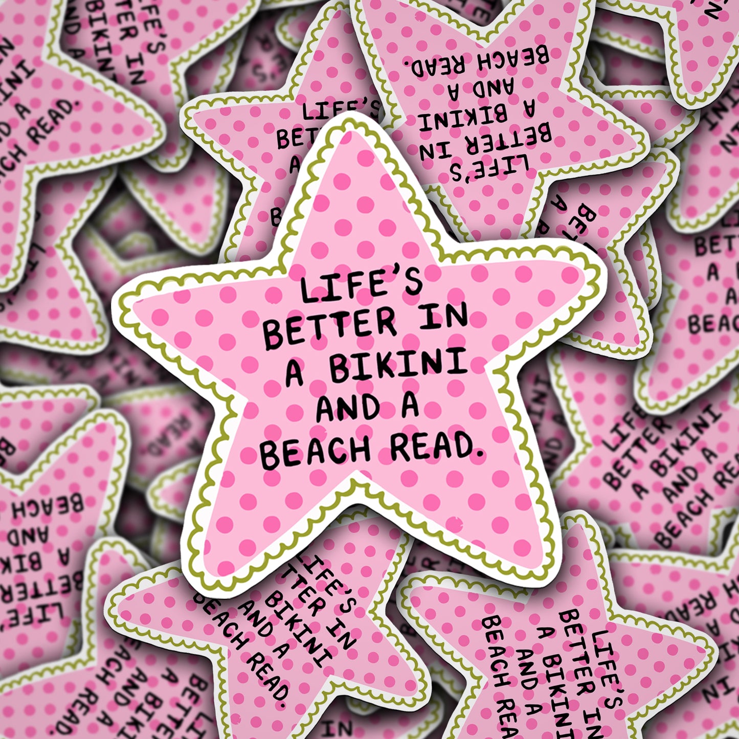 Vinyl Decal Life's Better In A Bikini And A Beach Read