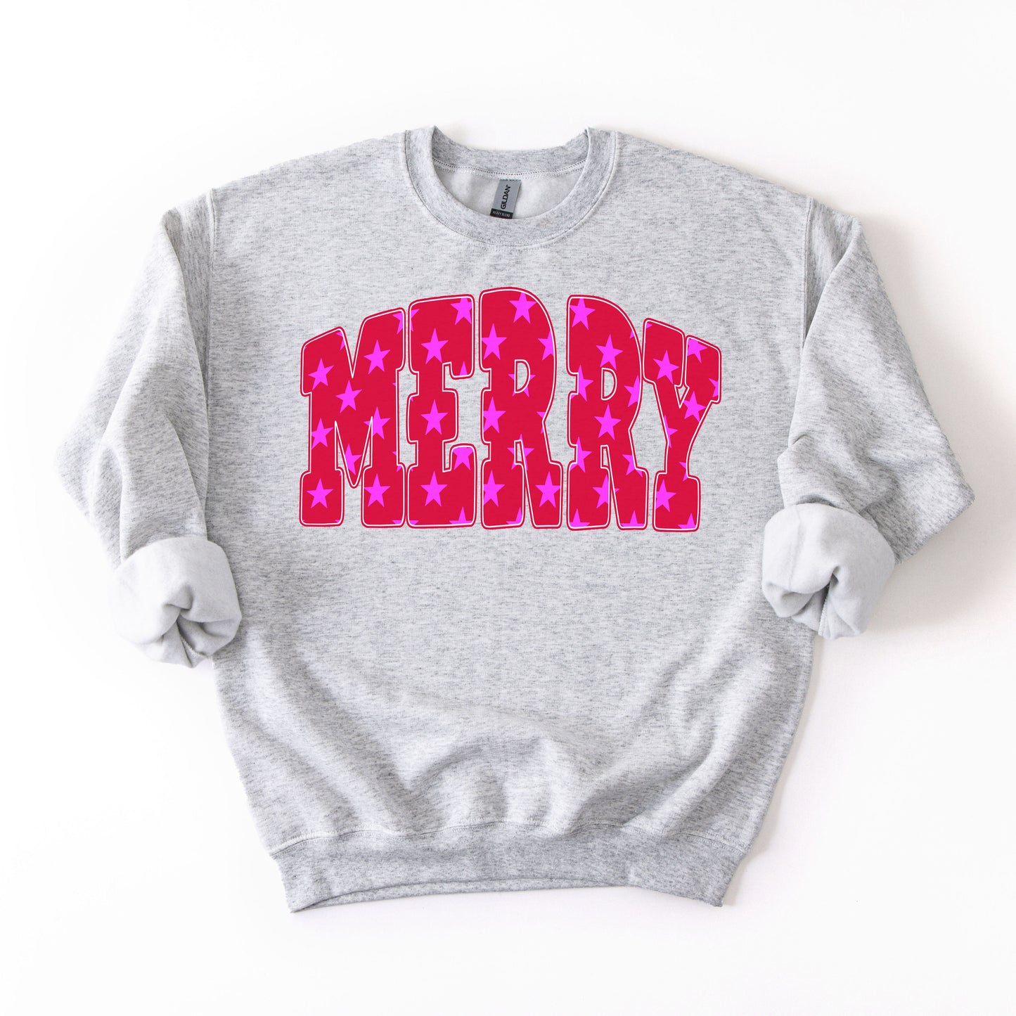 Bright Merry with Stars Graphic Sweatshirt
