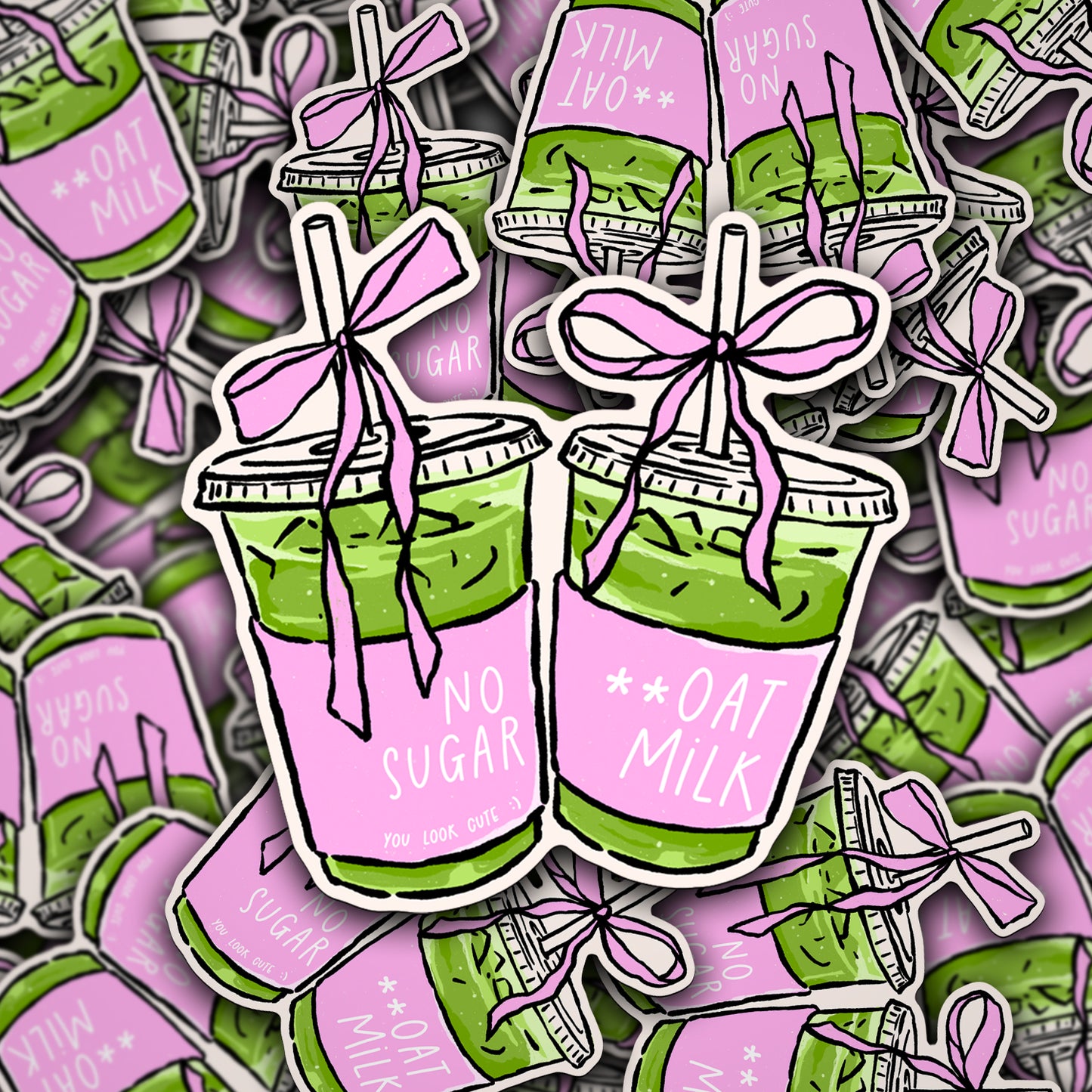 Vinyl Decal Oat Milk Iced Matcha