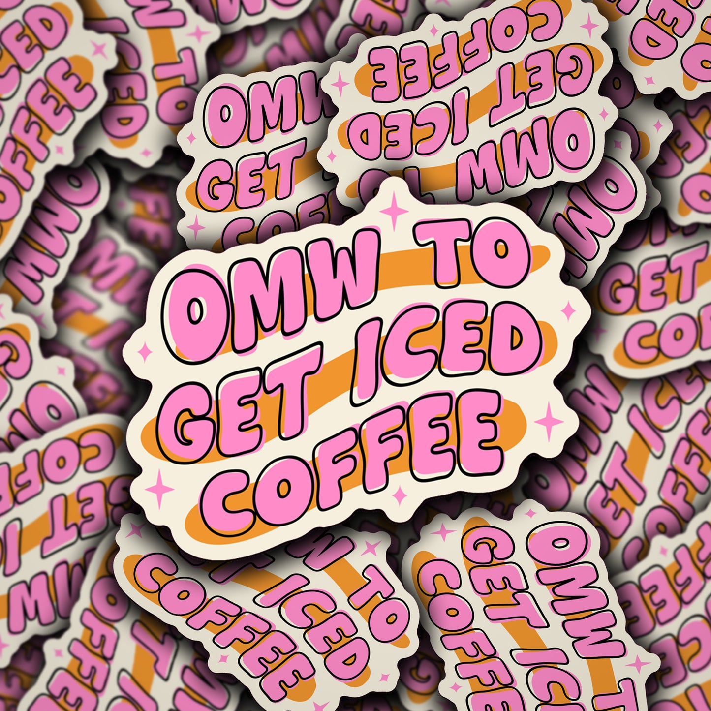 Vinyl Decal OMW To Get Iced Coffee