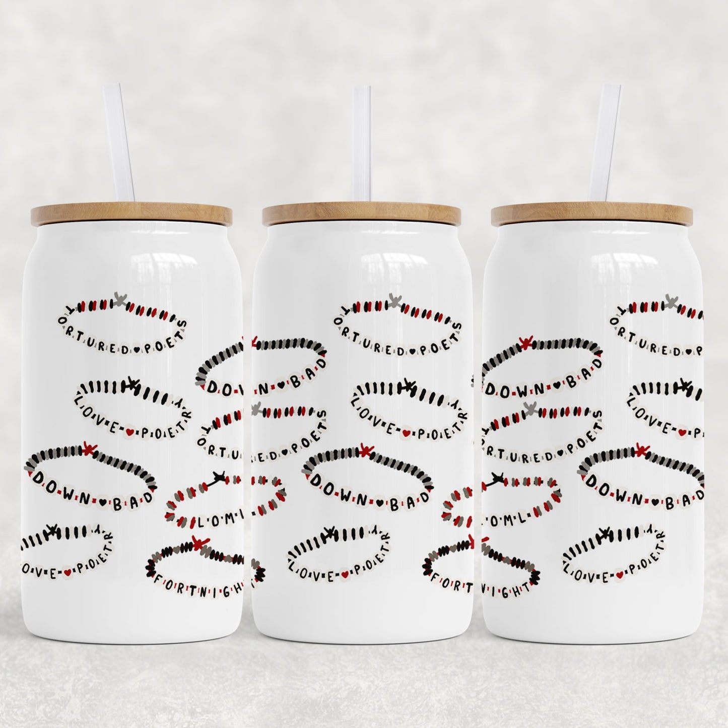 White Can Glass, Poets Friendship Bracelets