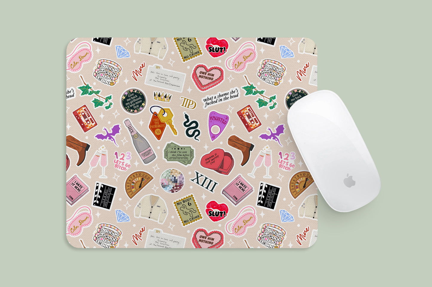 Mousepad 11 Albums Icons Uncensored Pattern