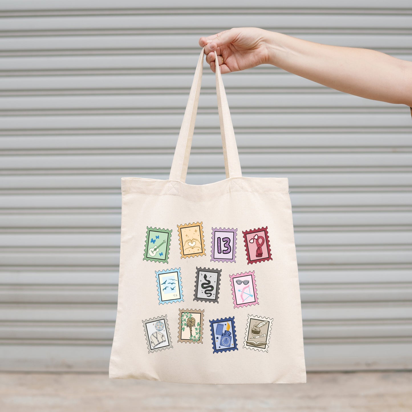 Canvas Tote Bag, TS Album Icon Stamps