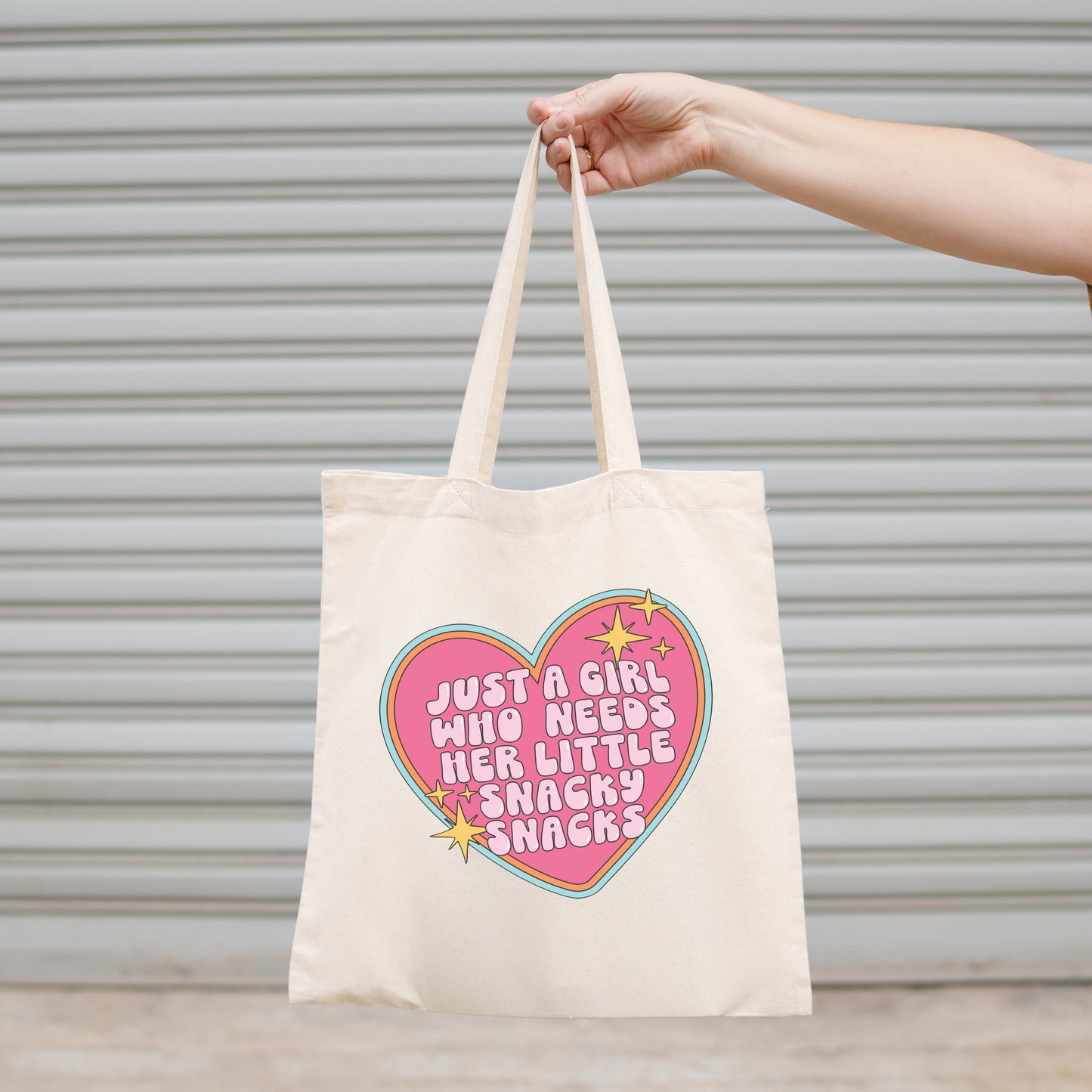 Canvas Tote Bag, Just a Girl Who Needs Her Little Snack Snacks