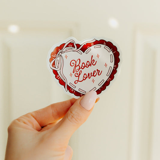 Vinyl Decal Book Lover Heart