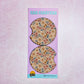 2 Car Coasters, Neutral Fall Floral Pattern