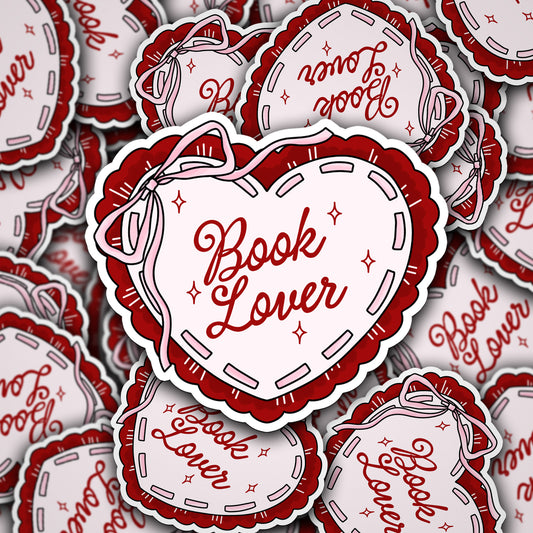 Vinyl Decal Book Lover Heart