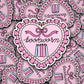 Vinyl Decal Bookworm Heart