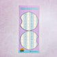 2 Car Coasters, Blue Floral Ribbon Pattern