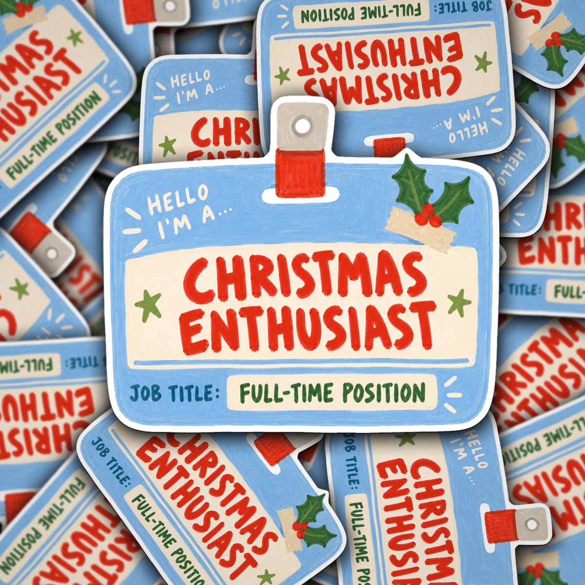 Vinyl Decal Hello I'm A Christmas Enthusiast
