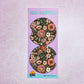2 Car Coasters, Dark Fall Floral Pattern
