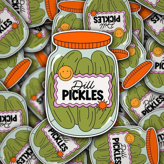 Vinyl Decal Jar Of Dill Pickles