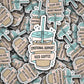 Vinyl Decal Emotional Support Iced Coffee