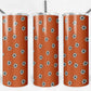 20 oz Skinny Tumbler, Fall Daisy Pattern