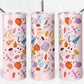 20 oz Skinny Tumbler, Gilmore Icons on Pink