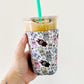Iced Coffee Sleeve, Monster Pattern