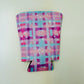 Iced Coffee Sleeve, Purple Painted Plaid with Stars Pattern