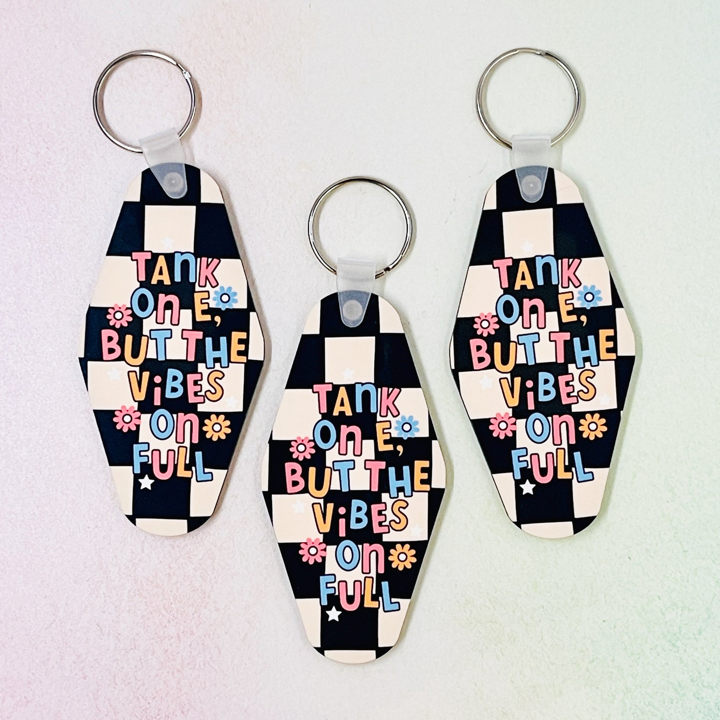 Motel Style Keychain, Tank On E, But The Vibes On Full