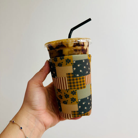 Iced Coffee Sleeve, Fall Scraps Pattern