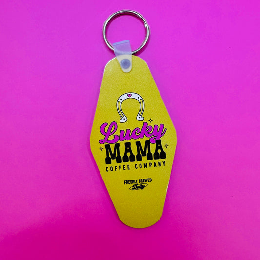 Motel Style Keychain, Lucky Mama Coffee Company