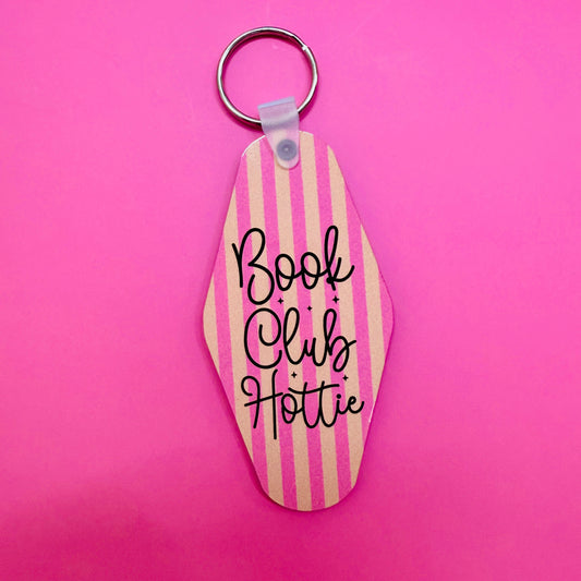 Motel Style Keychain, Book Club Hottie