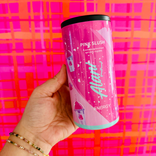 Slim Can Cooler, Pink Energy